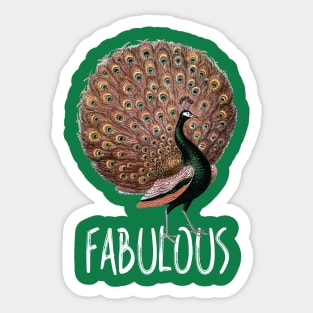 Fabulous Peacock / Total Self-Confidence Awesomeness! Sticker